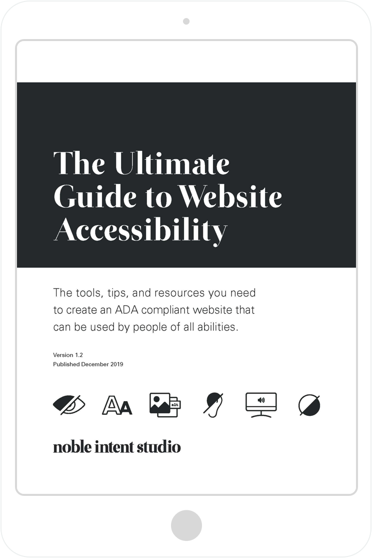 the ultimate guide to website accessbility e-book cover