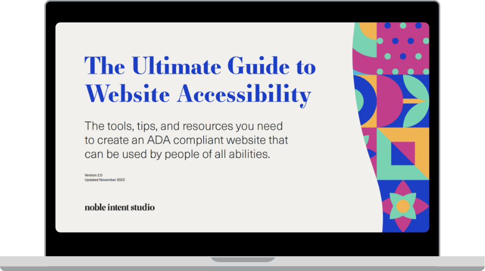 the ultimate guide to website accessibility e-book cover